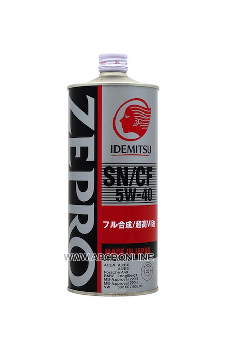 IDEMITSU
1849001
Масло моторное синтетика IDEMITSU ZEPRO EURO SPEC API SN/CF 5W-40 1 л.