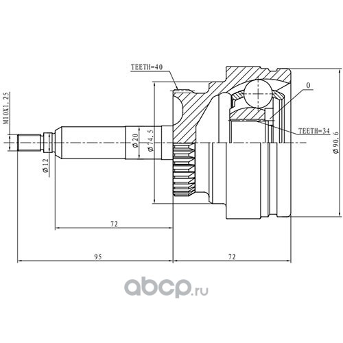 Купить Z88449R Zikmar Шрус Наружный и аналоги