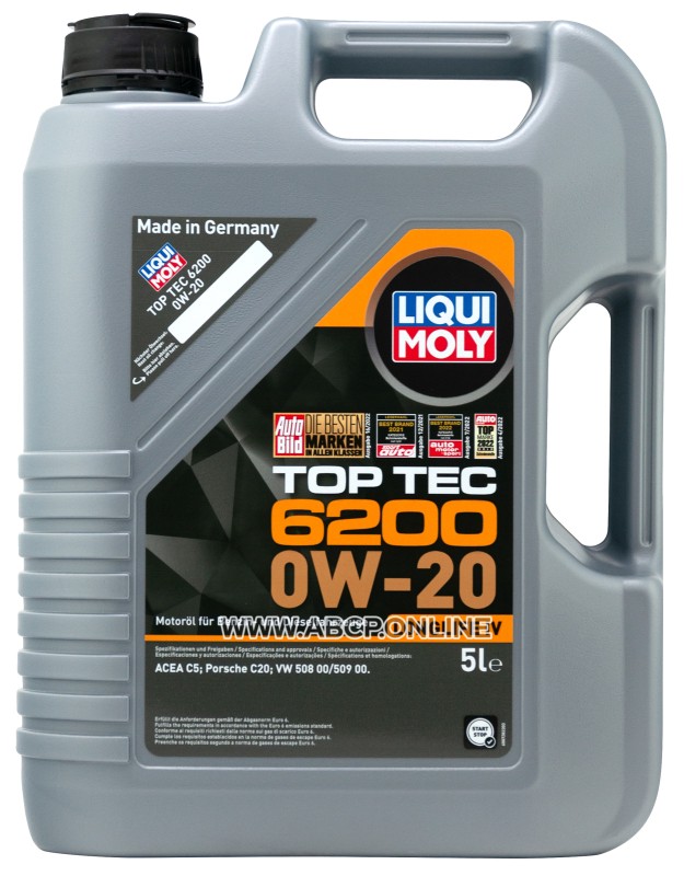 LIQUI MOLY
20789
Масло моторное синтетика LIQUI MOLY Top Tec 6200 0W-20 5 л.