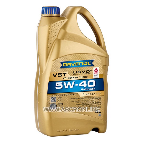Ravenol
111113600401999
Масло моторное синтетика Ravenol VST VollSynth Turbo 5W-40 4 л.