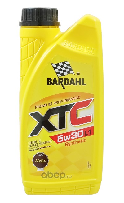 Масло мотор. 5w30 A3/B4 BARDAHL XTC VW 502.00/505.00, MB 229.3/229.5, BMW LL-01 (35711) 1л