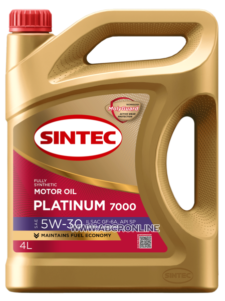 SINTEC
600153
Масло моторное синтетика SINTEC Platinum 7000 SAE 5W-30 ILSAC GF-6A API SP 4 л.