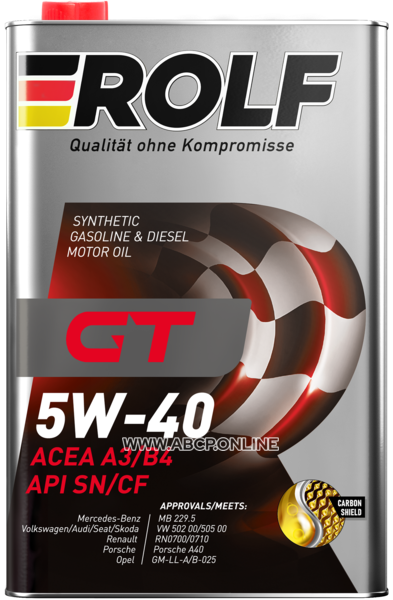 ROLF
322234
Масло моторное синтетика ROLF GT SAE 5W-40 ACEA A3/B4 API SN/CF 1 л.