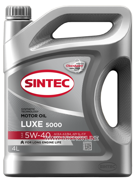 SINTEC
600237
Масло моторное полусинтетика SINTEC Luxe 5000 SAE 5W-40 ACEA A3/B4 API SL/CF 4 л.