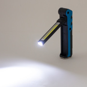 DOLLEX FIS19 Фонарь светодиодный на аккум. Li-ion 3.7V 2000mA, COB (5W) + LED (3W), магнит, крючок