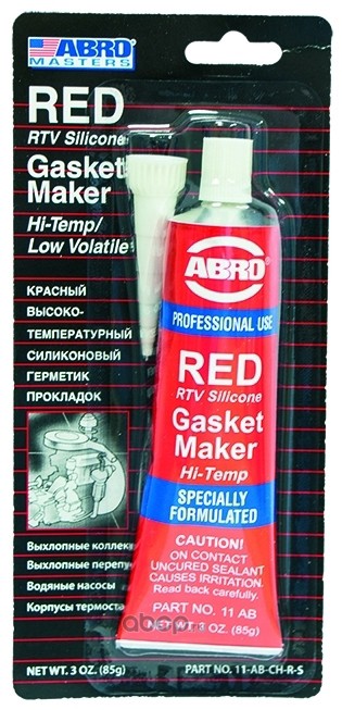 Герметик силиконовый красный 42,5 г 11AB-42-R (производство США), ABRO 11AB42R