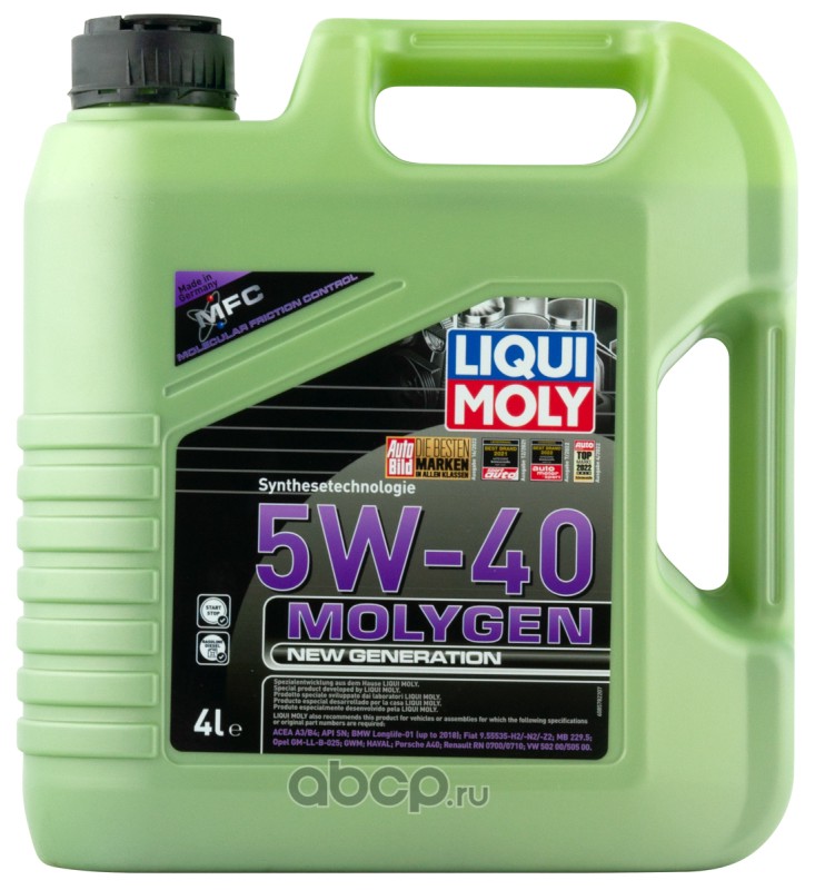 Molygen New Generation 5W-40 синтетика 5W-40 4 л., LIQUI MOLY 8578
