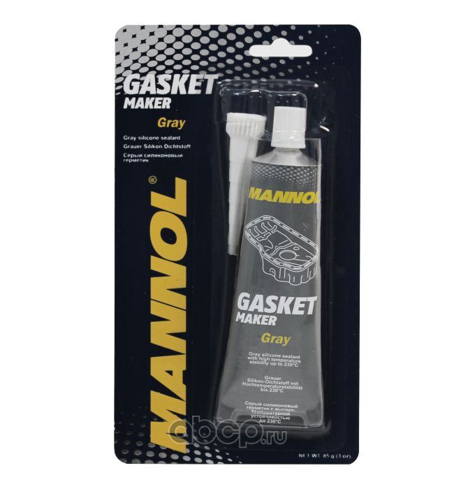 9913 Серый силиконовый герметик (от -40 С до +230 С) / Gasket Maker Gray (85гр.), MANNOL 2417