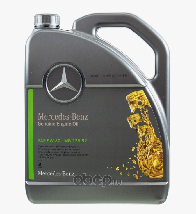 Genuine 5W-30 MB 229.52 синтетика 5W-30 5 л., MERCEDES-BENZ A000989330913ABDW 000989330913ABDW