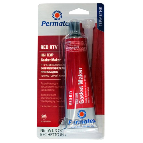 Герметик силиконовый термост красный PERMATEX, 85гр от -60 С до +340 С, Permatex 8116081161