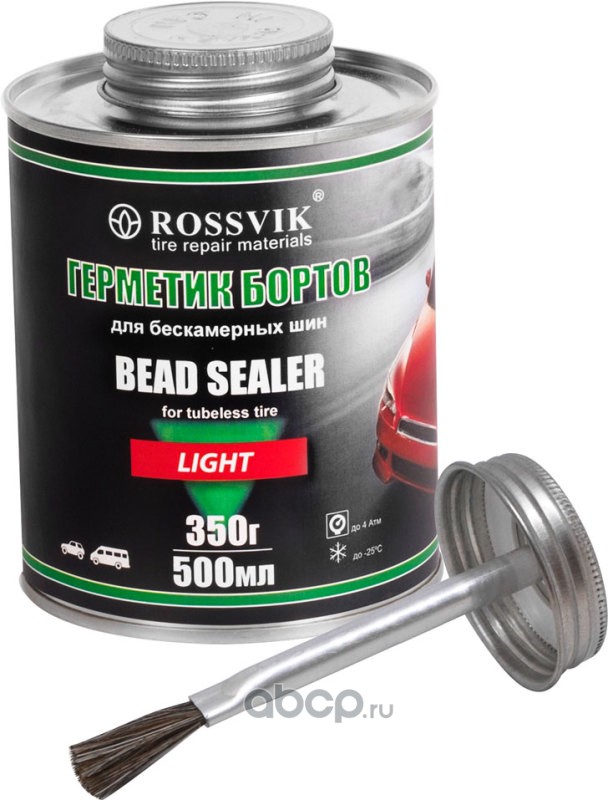 Герметик бортов шин LIGHT, 500мл/350г (банка с кистью), Rossvik GB05XL