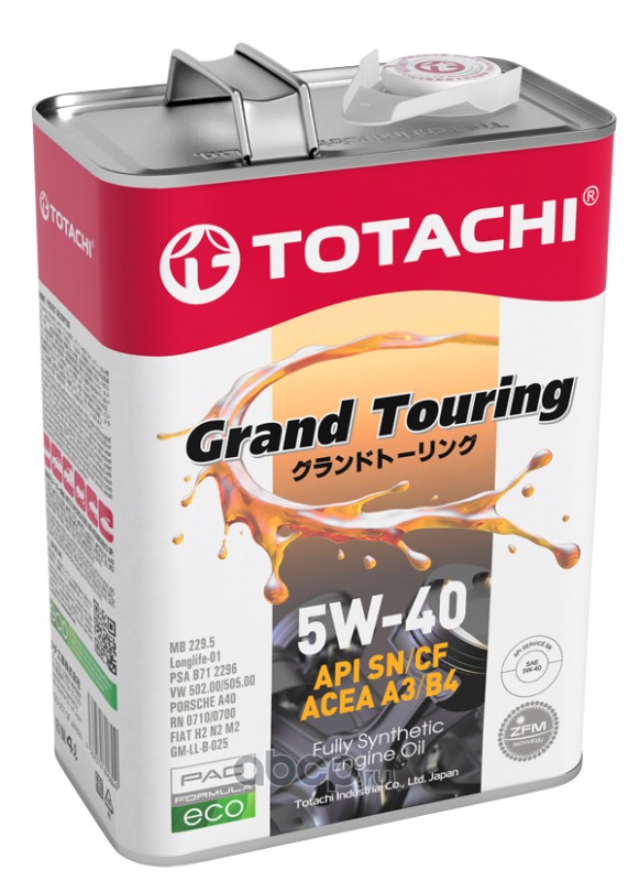 Grand Touring 5W-40 синтетика 5W-40 4 л., TOTACHI 11904