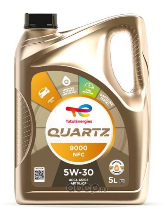 QUARTZ 9000 FUTURE NFC 5W-30 синтетика 5W-30 5 л., TotalEnergies 213835